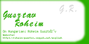 gusztav roheim business card